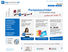 Tablet Screenshot of myparkplatz.ch